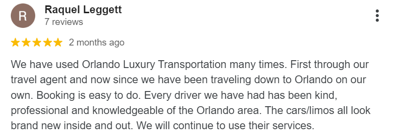 Orlando Luxury Transportation Review